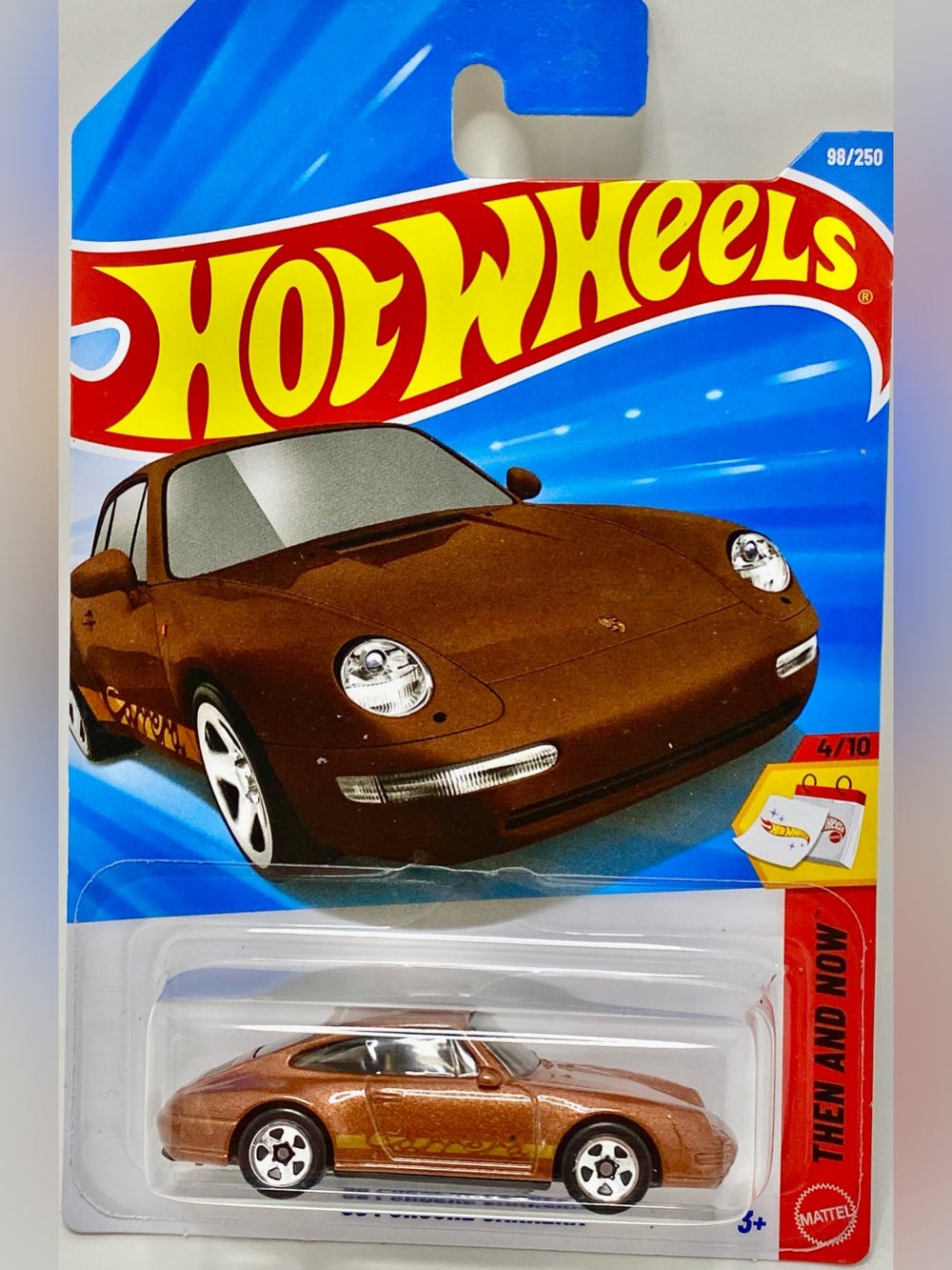 ✅ 🚗4/$20🚗 2025 MATTEL HOT WHEELS 4/10 HW THEN AND NOW 96 PORSCHE CARRERA #98/250